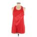 Nike Active Tank Top: Red Print Activewear - Women's Size Medium