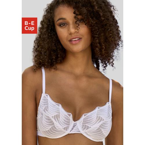 Bügel-BH LASCANA ""Marla"" Gr. 80, Cup D, weiß Damen BHs aus extravaganter Spitze, Dessous