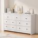 Winston Porter Chayanna 7 - Drawer Dresser Wood in White | 32 H x 55 W x 16 D in | Wayfair 941FA82E78054D29BBAE1EF52E07A107