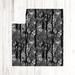 One Allium Way® Devin Throw Blanket Microfiber/Fleece/Microfiber/Fleece in Gray/Black/Brown | 80 H x 68 W in | Wayfair
