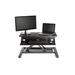 Two-Tier Pneumatic Standing Desk Converter in Black - Luxor CVTR PRO-BK