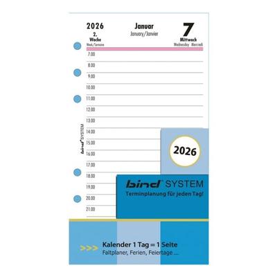 Bind Kalendereinlage 2026 A6 »1 Tag = 1 Seite« Image