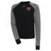 Women's Antigua Black Chicago Bulls Flier Bunker Tri-Blend Pullover Sweatshirt