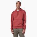 Dickies Men's Water Repellent Sleeve Logo Hoodie - Fired Brick Size Lt (TW22B)