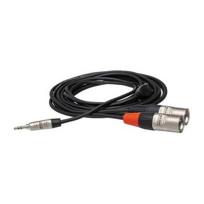 Hosa Technology Pro Stereo Breakout Cable - 3.5mm Stereo Mini to Dual 3-Pin XLR Male (10') HMX-010Y