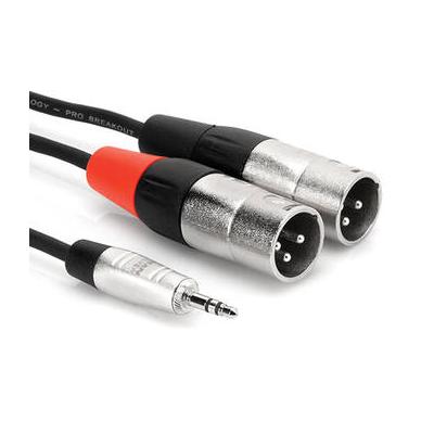 Hosa Technology Pro Stereo Breakout Cable - 3.5mm Stereo Mini to Dual 3-Pin XLR Male (3') HMX-003Y