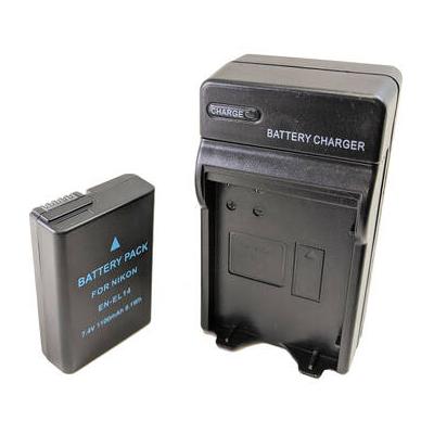 Bescor ENEL14 Battery and Charger Kit for Select Nikon Cameras ENEL14B