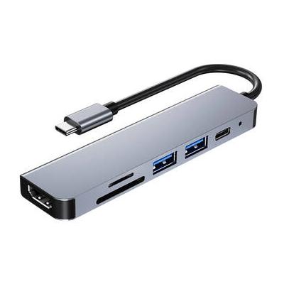 CAMVATE Portable USB Type-C Hub Multiport 6-in-1 Adapter for Mac Pro C2714