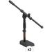 Auray MS-5340 Mic Stand with Boom for Kick Drum / Guitar Amp (Black, 2-Pack) MS-5340