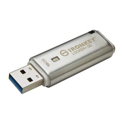 Kingston 16GB IronKey Locker+ 50 USB Type-A Flash Drive IKLP50/16GB