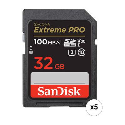 SanDisk 32GB Extreme PRO UHS-I SDHC Memory Card (5-Pack) SDSDXXO-032G-ANCIN
