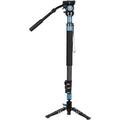 Sirui P-424FL 4-Section Carbon Fiber Monopod with VH-10 Video Head P424FL+VH10