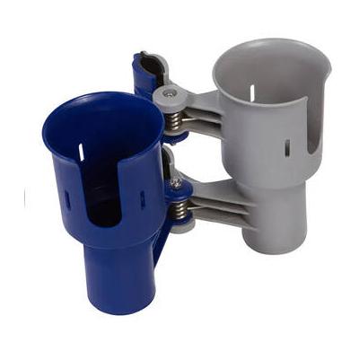 RoboCup Clamp-On Dual-Cup & Drink Holder (Navy & Gray) 07-118-NG