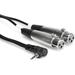 Hosa Technology Stereo Mini Angled Male to Two 3-Pin XLR Female Y-Cable - 5' CYX-405F