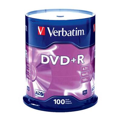 Verbatim DVD+R 4.7GB 16x Disc (100 Pack) 95098