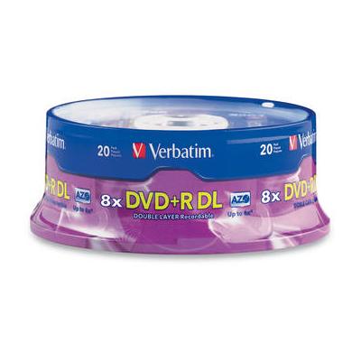 Verbatim DVD+R DL 8.5GB 8X with Branded Surface (20-Pack Spindle) 95310