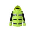 HJHJ Reflective workwear Adult Reflective Suit, Fluorescent Yellow Safety Jacket Polyester High-visibility Rain Gear Waterproof Breathable Overalls reflective vest gift (Size : Medium)