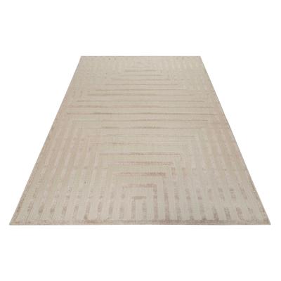 Outdoorteppich ESPRIT "Carolina ESP-54227", beige (creme beige), B:200cm H:6mm L:290cm, Polypropylen (PP), Teppiche, mit Hoch-Tief-Effekt, modern, robust, pflegeleicht, Terrasse, Küche Image