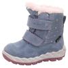 Winterboots SUPERFIT "ICEBIRD WMS: Weit", Kinder, Gr. 29, blau (blau, rosa), Veloursleder, Polyester, Glitzer, sportlich, Schuhe, mit Schurwolle