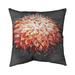 Abstract Dahlia Flower Floral Square Throw Pillow Cover Polyester/Polyfill in Black Begin Edition International Inc | 20 H x 20 W in | Wayfair