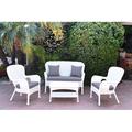 August Grove® Bellas 4 Piece Sofa Set w/ Cushions in Gray/White | Outdoor Furniture | Wayfair AGGR5334 47322746