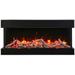 "Smart 50"" 3 sided glass electric fireplace Built-in only - Amantii 50-TRU-VIEW-XL-DEEP"