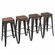 Trent Austin Design® Nesbit Solid Wood Bar & Counter Stool Wood/Metal in White | Bar Stool (30" Seat Height) | Wayfair