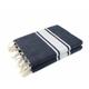 Malibu xxl - fouta famiglia xxl malibu - rayure classique - 200X200 cm - Beach Towel - Bleujean