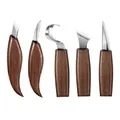 5pcs Chisel Carving Knife Woodcut DIY Hand Wood Carving Tools Woodcarving Cutter Knives Peeling