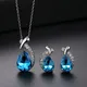 Fashion Silver Color Necklace Earrings Cubic Zirconia Jewelry Sets Elegant Crystal Zircon Jewelry