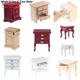 New 1:12 Dollhouse Miniature Wooden Cabinet Wardrobe Doll House Handcrafted Bedside Table Furniture