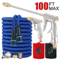 Garden Water Gun Set Expandable Water Hose 25-100FT Garden Water Pipes High Pressure Telescopic