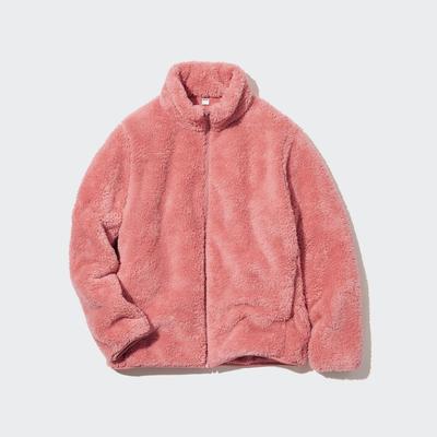 Uniqlo - Fluffy Fleece Zipped Jacket - Pink - XXS
