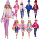 30cm Barbies Puppe Kleidung Mode Mantel Plüsch Tops Hosen Hüte Casual Kleidung Für 11 8 Zoll BJD