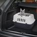 Tucker Murphy Pet™ 18" Pet Travel Carrier, 2 Doors Portable Dog Travel Kennel Handbag Cage Transport Box w/ Handle in White | Wayfair