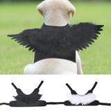 LA TALUS Dog Angel Wings Realistic Looking Ultra-Light Allergy Free No Odor Easy-wearing Enhance Atmosphere Felt Cloth Pet Halloween Feather Wings Party Ornament Pet Supplies White S