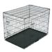 Pefilos 42 Wire Dog Crate with Tray Pet Kennel Cat Folding Steel Animal Playpen Black