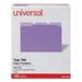 1 PK Universal Deluxe Colored Top Tab File Folders 1/3-Cut Tabs: Assorted Letter Size Violet/Light Violet 100/Box (10505)