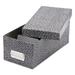 1 PK Oxford Reinforced Board Card File Lift-Off Cover Holds 1 200 3 x 5 Cards 5.13 x 11 x 3.63 Black/White (40588)