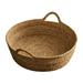 Woven Cat Bed Basket Kitten Bed Nest Small Dog Bed Round Lounge Bed Pet Bed Durable Grass Woven Cat Bed Cat Scratcher for Puppy Small Dogs 46cmx15cm