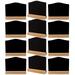 BESTONZON 12Pcs Mini Chalkboards Signs with Easel Stand Small Rectangle Blackboard Message Board Signs