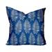 HomeRoots 410085 20 x 4 x 20 in. Blue & White Enveloped Tropical Throw Indoor & Outdoor Pillow