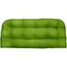 Indoor Outdoor Tufted Love Seat Wicker Cushion Patio Weather Resistant ~ Choose Color Size (Gecko Green 41 X 19 )