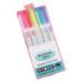 5-Piece Oblique Head Highlighter Pen Set- Write Fluently Smooth Writing Non-slip Handle 5 Color Fluorescent Marker Pen Stationery Supplies