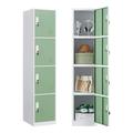 Locker Storage Cabinet Metal Lockers for Employees with Keys and Slot 4-Tier Storage Locker for School Gym Home Office