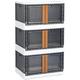 Storage Bins with Lids - Collapsible Storage Bins Plastic Storage Bins for Closet Organizer Folding Storage Box Stackable Toy Storage Bins Containers for Organizing Storage Box with Door