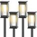 Ktcina 4 Pack Solar Pathway Lights Waterproof Solar LED Outdoor Light Decorative Solar Landscape Lighting Energy Saving Garden Spike Light