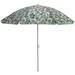 6.5Ft Outdoor Beach Umbrella With Sand Anchor And UV50 Sun Protection Lightweight & Portable Perfect For Beach Camping Sports Pool Gardens And Balcony Plant Print Design No Tilt