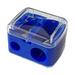 SDJMa Manual Pencil Sharpeners Compact Double Holes Pencil Sharpeners with Lid Small Pencil Sharpener for Kids Easy to Grip Portable Pencil Sharpener for Office School Supplies