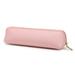 Leather Pen Pencil Case Slim Pen Bag Small Pencil Pouch Lovely Stationery Bag Portable Cosmetic Bag Zipper Bag for Pen Pencils - Pink